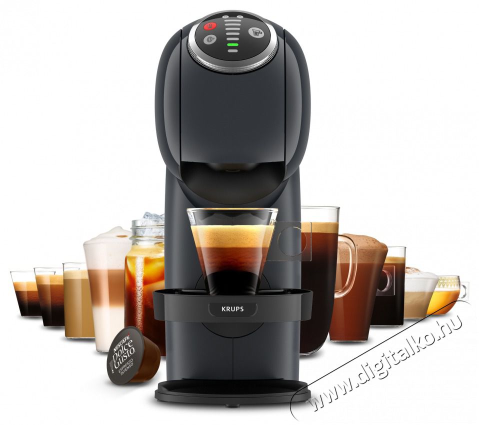 Krups KP340B10 Nescaf&eacute; Dolce Gusto Genio S Plus Kapszul&aacute;s k&aacute;v&eacute;főző, 1500W, 15 bar, sz&uuml;rke  Konyhai term&eacute;kek - K&aacute;v&eacute;főző / k&aacute;v&eacute;&ouml;rlő / kieg&eacute;sz&iacute;tő - Kapszul&aacute;s / podos k&aacute;v&eacute;főző - 495951