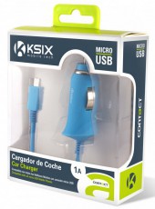 Ksix Micro USB A1 autós töltő - kék Mobil / Kommunikáció / Smart - Mobiltelefon kiegészítő / tok - Hálózati-, autós töltő - 317544