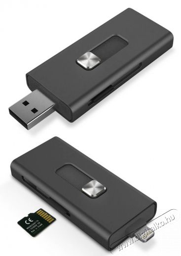Ksix BXLINKIP Lighting csatlakozós MicroSD olvasó Memória kártya / Pendrive - Kártya olvasó - 318005