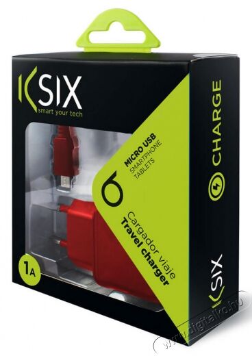 Ksix B1740CD02C MicroUSB 1A hálózati töltő - korall piros Mobil / Kommunikáció / Smart - Tablet / E-book kiegészítő, tok - Hálózati-, autós töltő - 318029