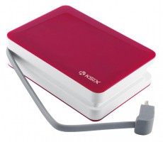 Ksix BXBA4000CIR PowerLive Powerbank 4000mAh, beépített Micro USB kábel - rózsaszín Mobil / Kommunikáció / Smart - Powerbank / Külső akkumulátor és töltő - 318065