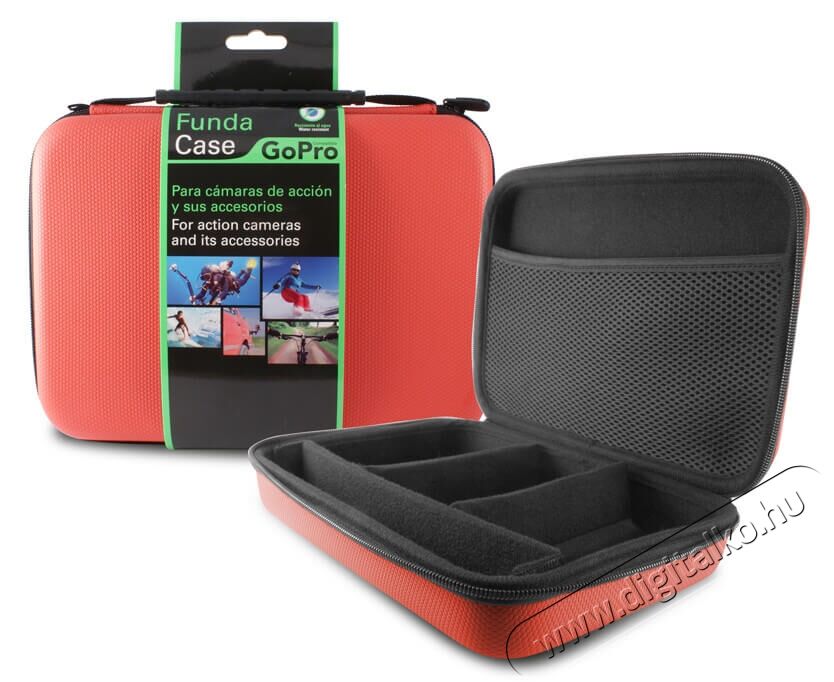 Ksix BXGOBAG02RJ utazó táska GoPro/akciókamerához - piros Fényképezőgép / kamera - Sport kamera tartozékok - Tok - 318185