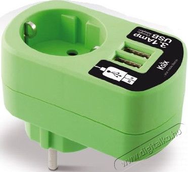 Ksix BXCDAU01V 2xUSB töltős hálózati konnektor 3A Akkuk és töltők - Li-ion akkumulátor és töltő (gyári) - Töltő / hálózati adapter - 318200
