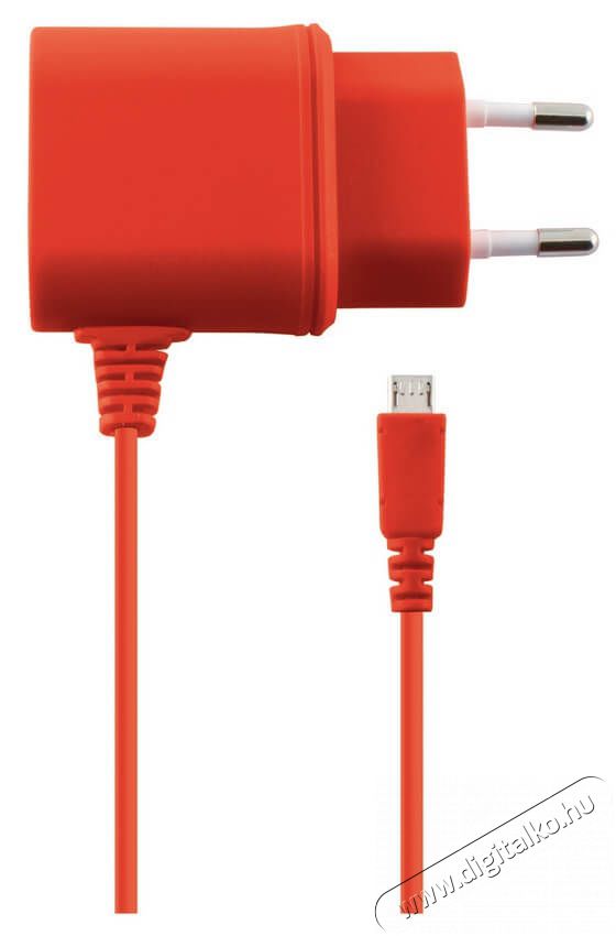 Ksix B1740CD02C MicroUSB 1A hálózati töltő - korall piros Mobil / Kommunikáció / Smart - Tablet / E-book kiegészítő, tok - Hálózati-, autós töltő - 318029