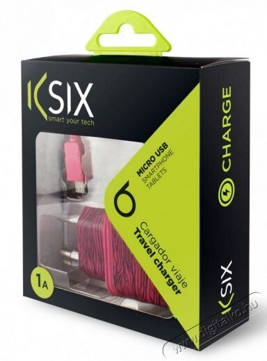 Ksix Micro USB A1 fali töltő - zebra pink Mobil / Kommunikáció / Smart - Mobiltelefon kiegészítő / tok - Hálózati-, autós töltő - 318030