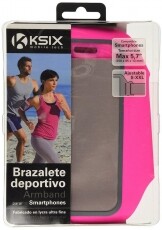 Ksix BXFBRL02R V-ArmBand Lycra univerzális okostelefon (5.7) tartó karpánt - rózsaszín Mobil / Kommunikáció / Smart - Mobiltelefon kiegészítő / tok - Övtáska / karpánt futáshoz - 318039