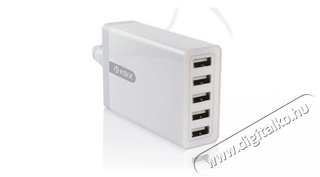 Ksix Fali tölto 5xUSB port  8A - fehér Akkuk és töltők - Li-ion akkumulátor és töltő (gyári) - Töltő / hálózati adapter - 400989