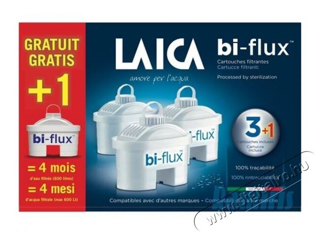 Laica F4S 3+1 db-os Bi-Flux univerzális vízszűrőbetét Konyhai termékek - Vízszűrő - Kiegészítő - 332641