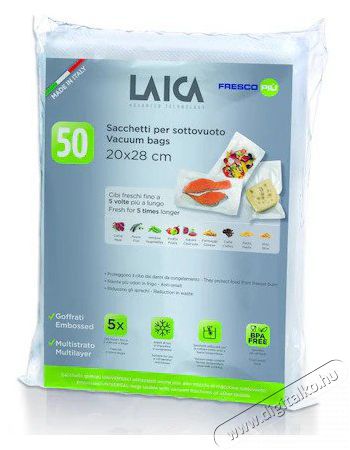 Laica légcsatornás, EXTRA erős BPA mentes vákuum csomagoló tasak 20x28 cm, 50 db (VT35042) Konyhai termékek - Konyhai eszköz - Egyéb konyhai eszköz - 381590
