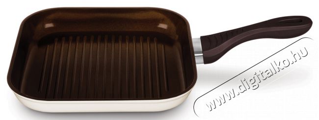 Lamart K2640 MB Kerámia grill tál 26cm - fehér/barna Konyhai termékek - Edény - Grill serpenyő / grill tál - 270332
