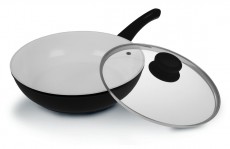 Lamart K2870 BW Kerámia WOK serpenyő 28cm - fekete Konyhai termékek - Edény - Wok serpenyő - 261931