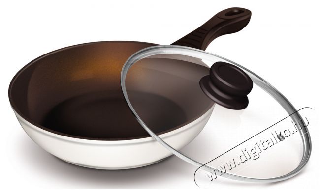 Lamart K2870 MB Kerámia WOK serpenyő 28/7cm - fehér Konyhai termékek - Edény - Wok serpenyő - 270335