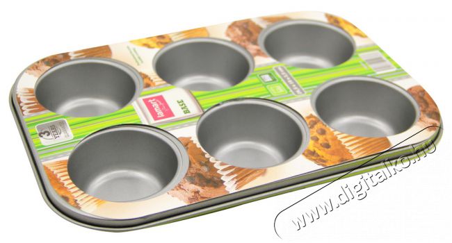 Lamart LT3021 Muffin 6 db sütőforma (26x18cm) - szénacél Konyhai termékek - Edény - Sütőtepsi / sütőforma - 270358