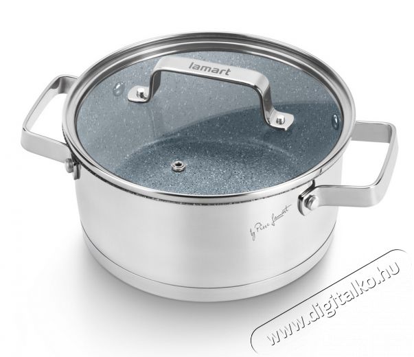 Lamart LT1101 STONESS edény üvegfedővel Konyhai termékek - Edény - Fazék / lábas - 349145