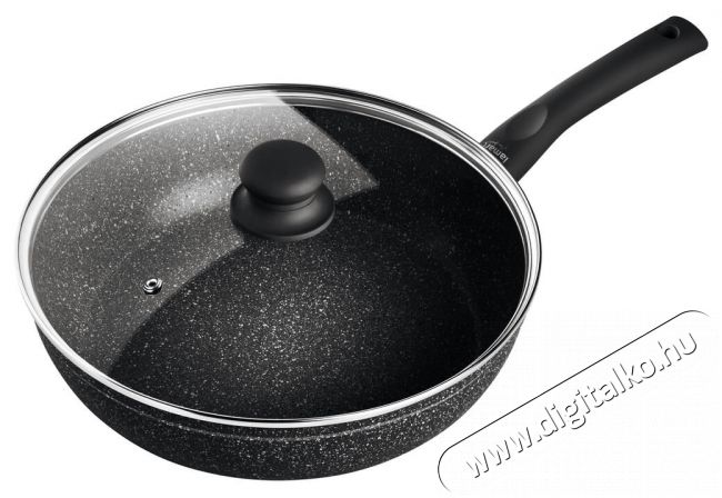 Lamart Rock LT1142 Aluminium serpenyő fedővel 28cm Konyhai termékek - Edény - Serpenyő - 345723