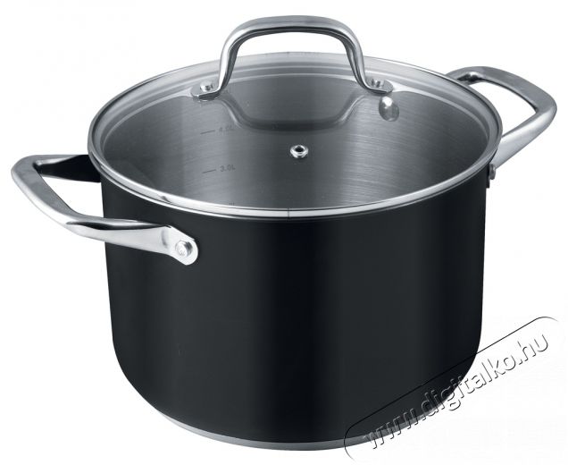Lamart LT1153 Joli edény üvegfedővel 22x15cm - fekete Konyhai termékek - Edény - Fazék / lábas - 349179