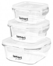 Lamart LT6012 műanyag ételtároló készlet Konyhai termékek - Edény - Ételtároló - 310039