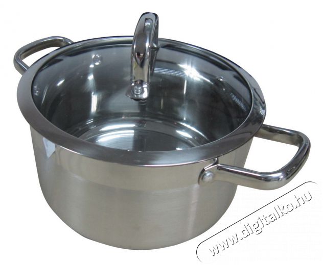 Lamart LTSS2413 Fazék üveg fedővel 24cm, 6,1l - ezüst Konyhai termékek - Edény - Fazék / lábas - 274669
