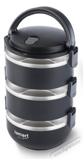 Lamart LT6023 Thermo ételhordó - 3 részes Konyhai termékek - Edény - Ételtároló - 349235