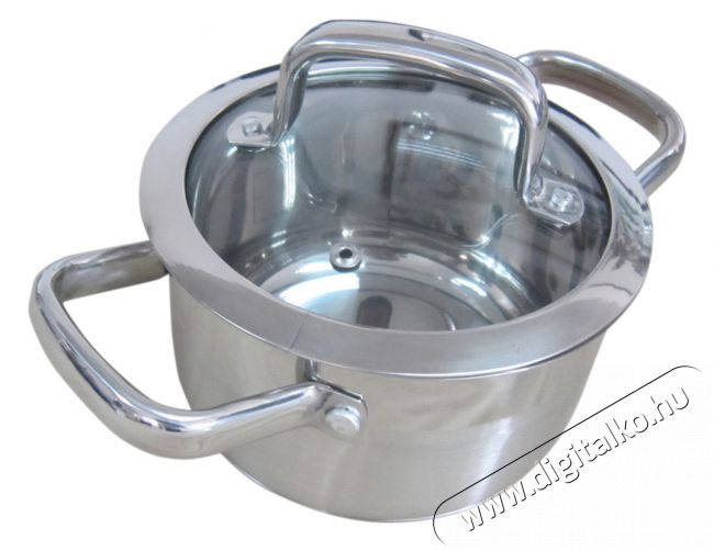 Lamart LTSS1695 Fazék üveg fedővel, 16cm, 1,9l - ezüst Konyhai termékek - Edény - Fazék / lábas - 274672