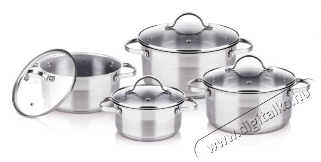 Lamart LTSSSET8 Elegant 8-részes edénykészlet - nemes acél Konyhai termékek - Edény - Edény készlet - 274697