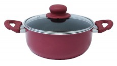 Lamart 324 RC Alumínium fazék 24cm, 4,5L - piros Konyhai termékek - Edény - Fazék / lábas - 261963