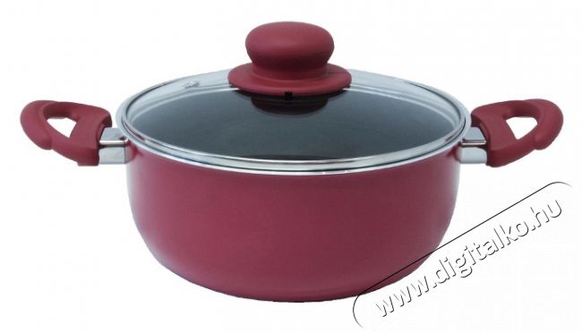 Lamart 324 RC Alumínium fazék 24cm, 4,5L - piros Konyhai termékek - Edény - Fazék / lábas - 261963