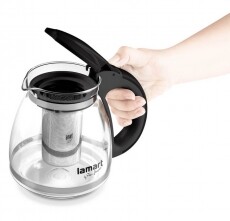 Lamart LT7027 Verre tesákanna 1,5L - fekete Konyhai termékek - Edény - Teáskanna - 349241
