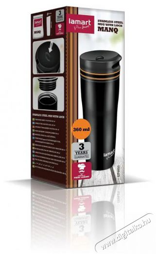 Lamart LT4050 Manq termo bögre 360 ml Konyhai termékek - Konyhai eszköz - Egyéb konyhai eszköz - 376307