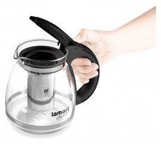 Lamart LT7027 Verre tesákanna 1,5L - fekete Konyhai termékek - Edény - Teáskanna - 349241