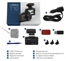 LAMAX T10 4K GPS autós menetrögzítő kamera Fényképezőgép / kamera - Autós fedélzeti kamera - 404125