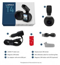 LAMAX T4 Full HD autós menetrögzítő kamera Fényképezőgép / kamera - Autós fedélzeti kamera - 404126