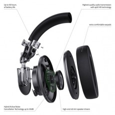 LAMAX HighComfort ANC aktív zajszűrős bluetooth fekete fejhallgató Audio-Video / Hifi / Multimédia - Fül és Fejhallgatók - Fejhallgató - 433069