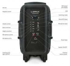 LAMAX PartyBoomBox500 bluetooth hangsz&oacute;r&oacute; Iroda &eacute;s sz&aacute;m&iacute;t&aacute;stechnika - PC hangsz&oacute;r&oacute; / hangfal - 433061