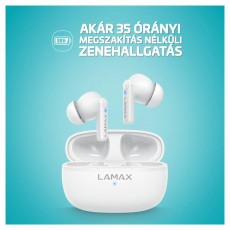 LAMAX Clips1 Play True Wireless Bluetooth fehér fülhallgató Audio-Video / Hifi / Multimédia - Fül és Fejhallgatók - Fülhallgató - 500473