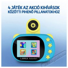 LAMAX ActionKid1 Full HD 8MP kék gyerek akciókamera vízálló tokkal Fényképezőgép / kamera - HDV kamera - 508297
