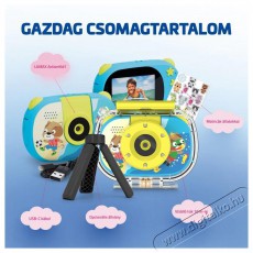 LAMAX ActionKid1 Full HD 8MP kék gyerek akciókamera vízálló tokkal Fényképezőgép / kamera - HDV kamera - 508297