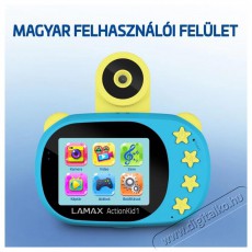 LAMAX ActionKid1 Full HD 8MP kék gyerek akciókamera vízálló tokkal Fényképezőgép / kamera - HDV kamera - 508297