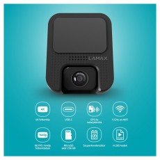 LAMAX F10 GPS 4K autós kamera Fényképezőgép / kamera - Autós fedélzeti kamera - 508296