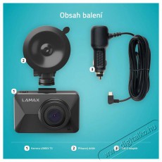 LAMAX T3 Full HD autós kamera Fényképezőgép / kamera - Autós fedélzeti kamera - 508295