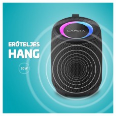 LAMAX Waver1 20W Bluetooth hangszóró Audio-Video / Hifi / Multimédia - Hordozható, vezeték nélküli / bluetooth hangsugárzó - Hordozható, vezeték nélküli / bluetooth hangsugárzó - 508298