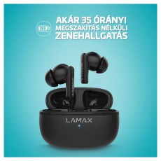 LAMAX Clips1 Play True Wireless Bluetooth fekete fülhallgató Audio-Video / Hifi / Multimédia - Fül és Fejhallgatók - Fülhallgató - 508862