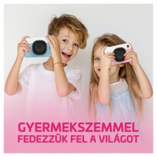 LAMAX PixelKid1 Pink Full HD 8MP rózsazsín gyerek fényképezőgép és kamera Fényképezőgép / kamera - Kompakt fényképezőgép - Gyerek fényképezőgép - 508785