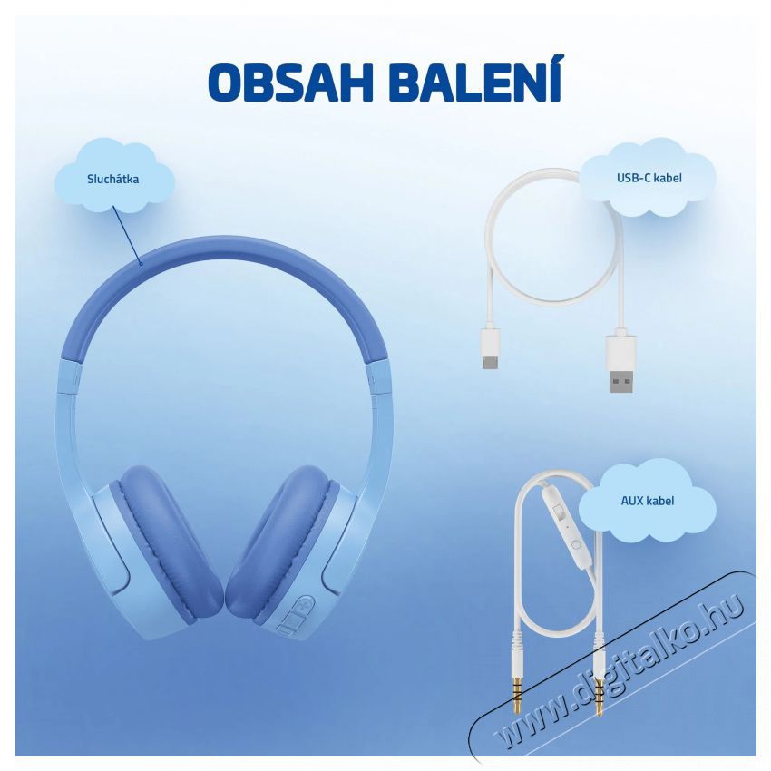 LAMAX BaseKid1 blue Audio-Video / Hifi / Multim&eacute;dia - F&uuml;l &eacute;s Fejhallgat&oacute;k - Fejhallgat&oacute; - 510099