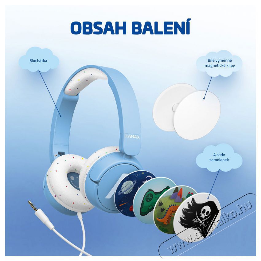LAMAX SoundKid1 blue Audio-Video / Hifi / Multim&eacute;dia - F&uuml;l &eacute;s Fejhallgat&oacute;k - Fejhallgat&oacute; - 518873