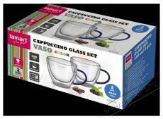 Lamart Thermo pohár LT9116 VASO Cappuccino szett 190 ml 2 db kék Konyhai termékek - Kávéfőző / kávéörlő / kiegészítő - Kávés pohár / csésze - 503729