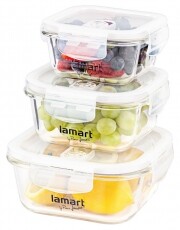 Lamart LT6012 műanyag ételtároló készlet Konyhai termékek - Edény - Ételtároló - 310039