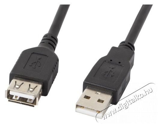 LANBERG 1,8m USB-A 2.0 apa - anya fekete kábel Iroda és számítástechnika - Számítógép tartozék - USB kábel - 418290