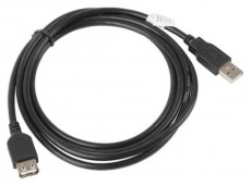LANBERG 1,8m USB-A 2.0 apa - anya fekete kábel Iroda és számítástechnika - Számítógép tartozék - USB kábel - 418290