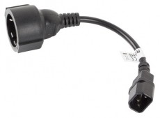LANBERG 20cm C14 apa - SCHUKO anya átalakító Iroda és számítástechnika - Számítógép tartozék - Táp kábel - 418347